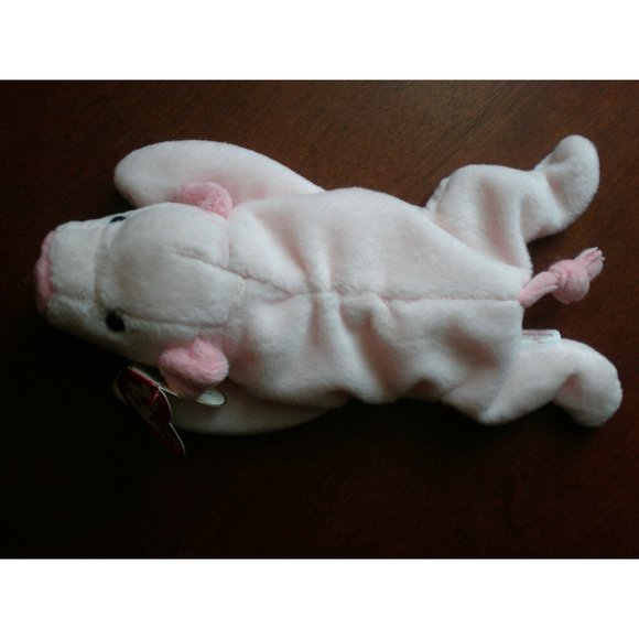Ty Other - Vintage Retired NOS 1993 Ty Beanie "Squealer" Pink Pig Error on Tag